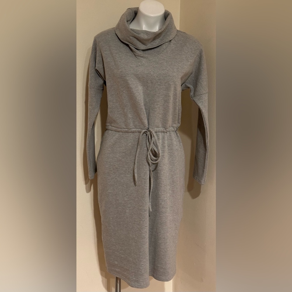 Nife Gray Sweater Dress With Draw String Waist Tie. Active Sport. Sz XXL…
